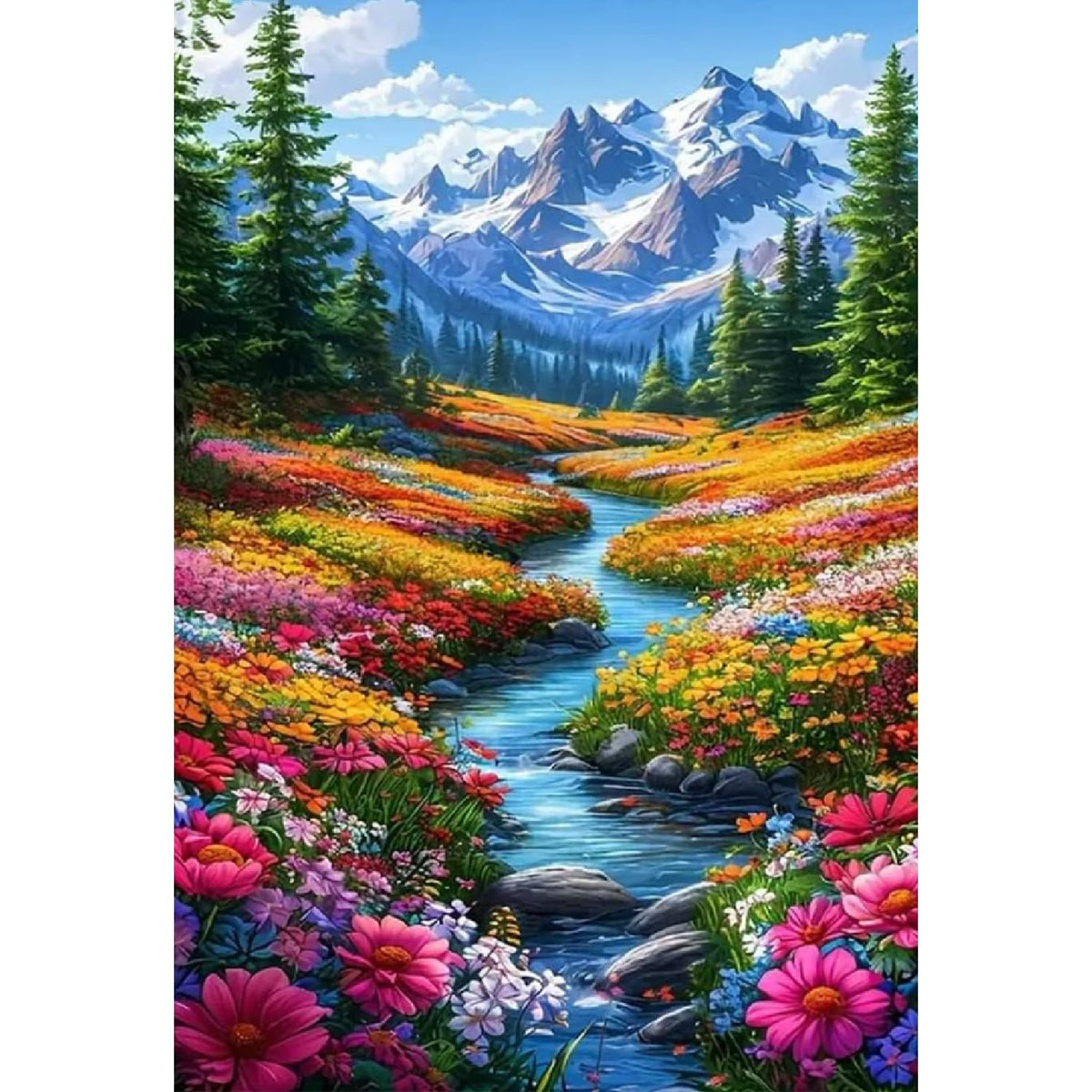 Forest Library Paint by Numbers Kit for Adults Beginner (Without Frame)