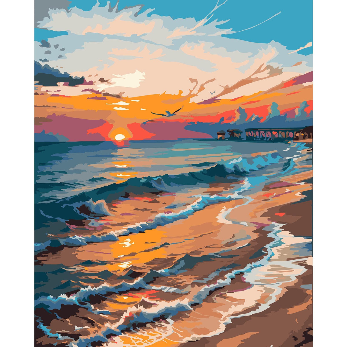 QUITEDEW Scenery Paint by Numbers Kit for Adults Beginner 16X20 Inch