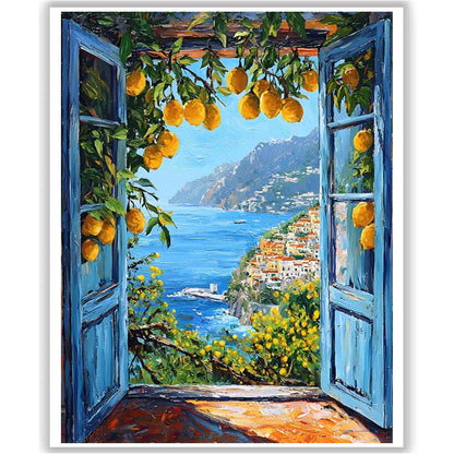 Mountain Paint by Number for Adults, Landscape Paint by Numbers for Adults
