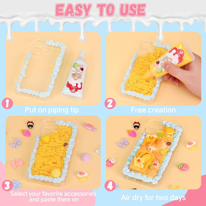 Cream Glue, 24PCS 50g Whipped Cream Glue Kit with 36PCS Piping Tip