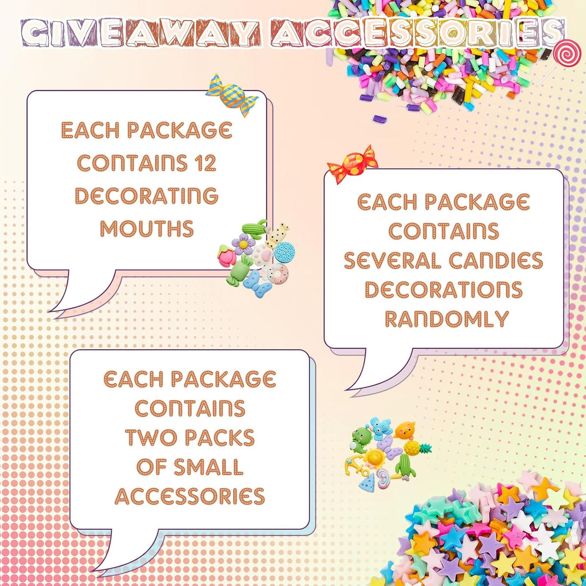 12 Pcs Whipped Cream Glue Kit with Piping Tip Decoden Charm,Cute