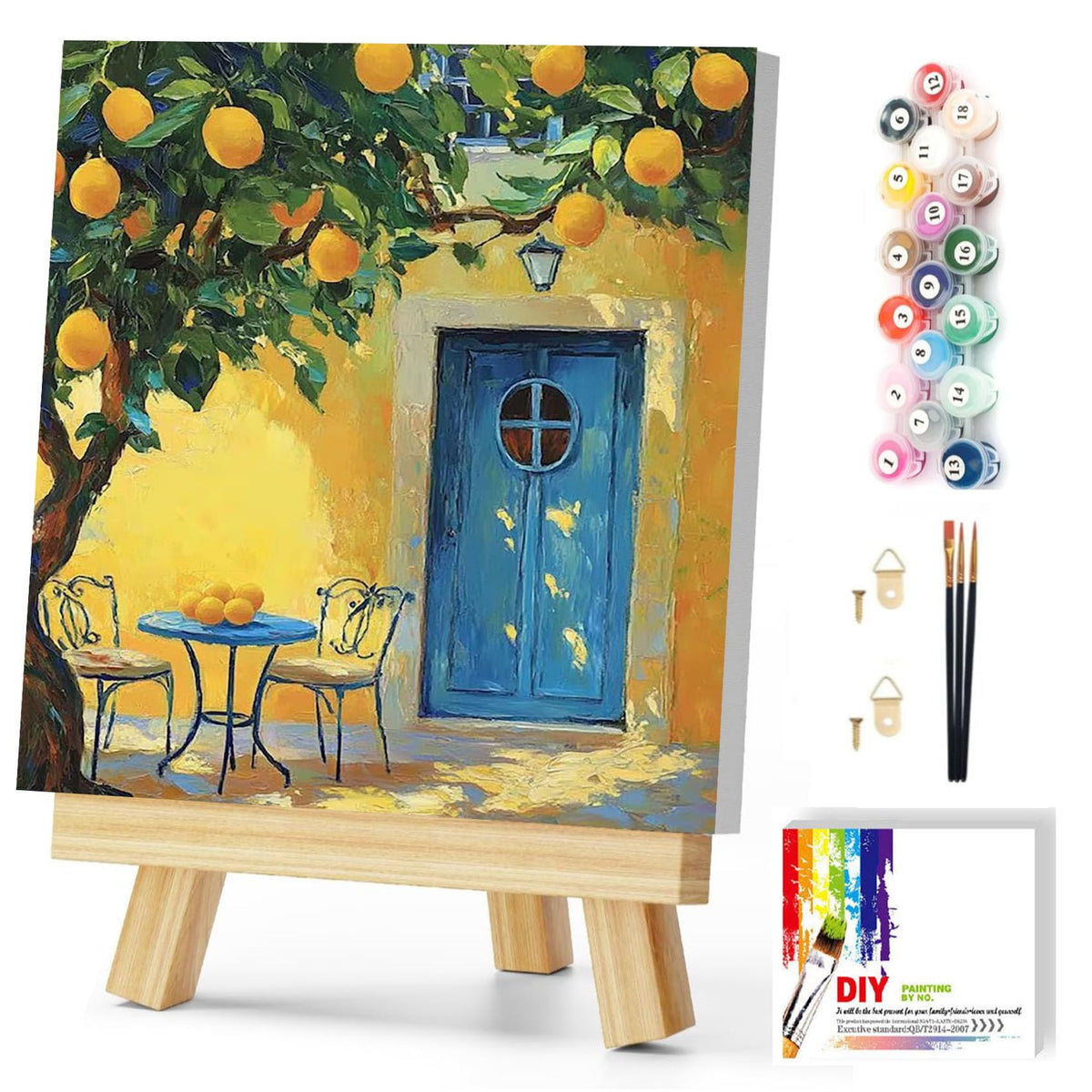 Gemozaic Framed Paint by Numbers Kit for Adults, Funny Cats Shop, 8x12 in