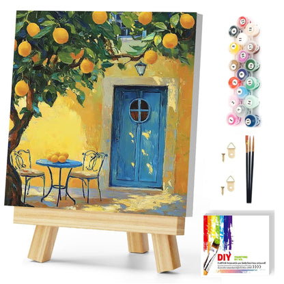 Gemozaic Framed Paint by Numbers Kit for Adults, Funny Cats Shop, 8x12 in