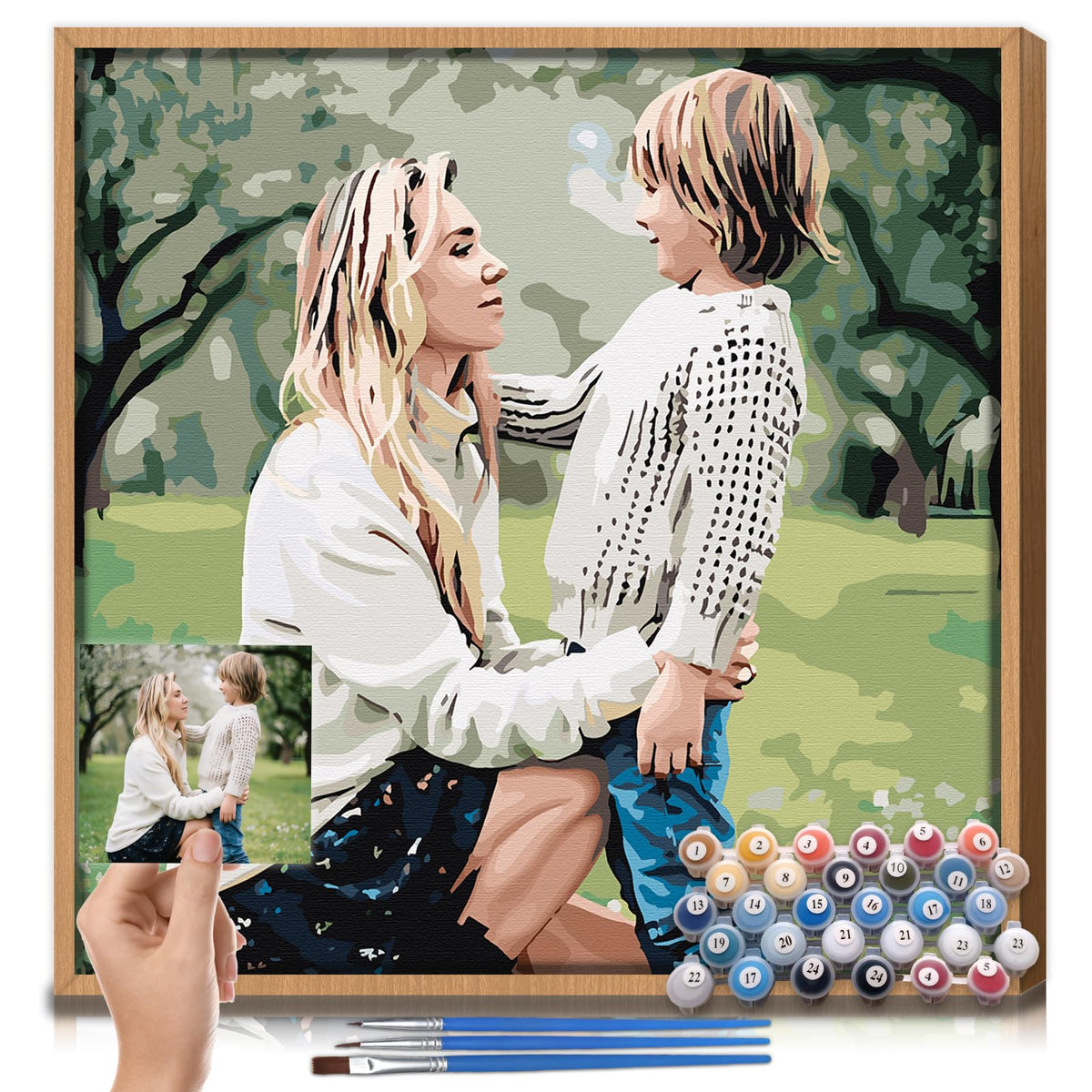 Custom Paint by Numbers Kit for Adults - Personalized DIY Canvas Art