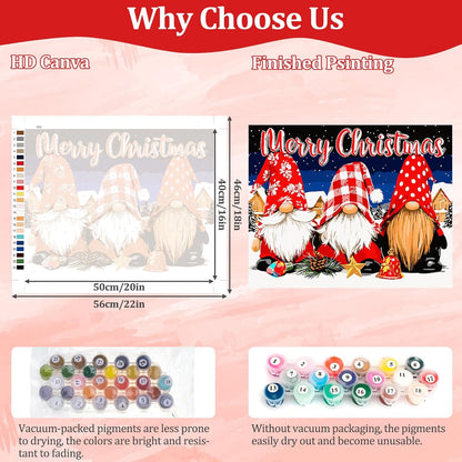 AIRDEA Christmas Paint by Numbers Kits for Adults 16x20in, Frameless