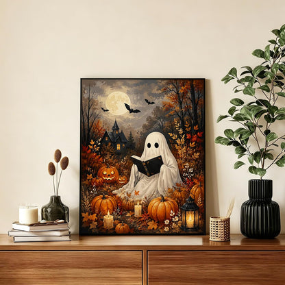 AUKELHJ Paint by Numbers Kit for Adults Beginner, Halloween, 16x20 inch