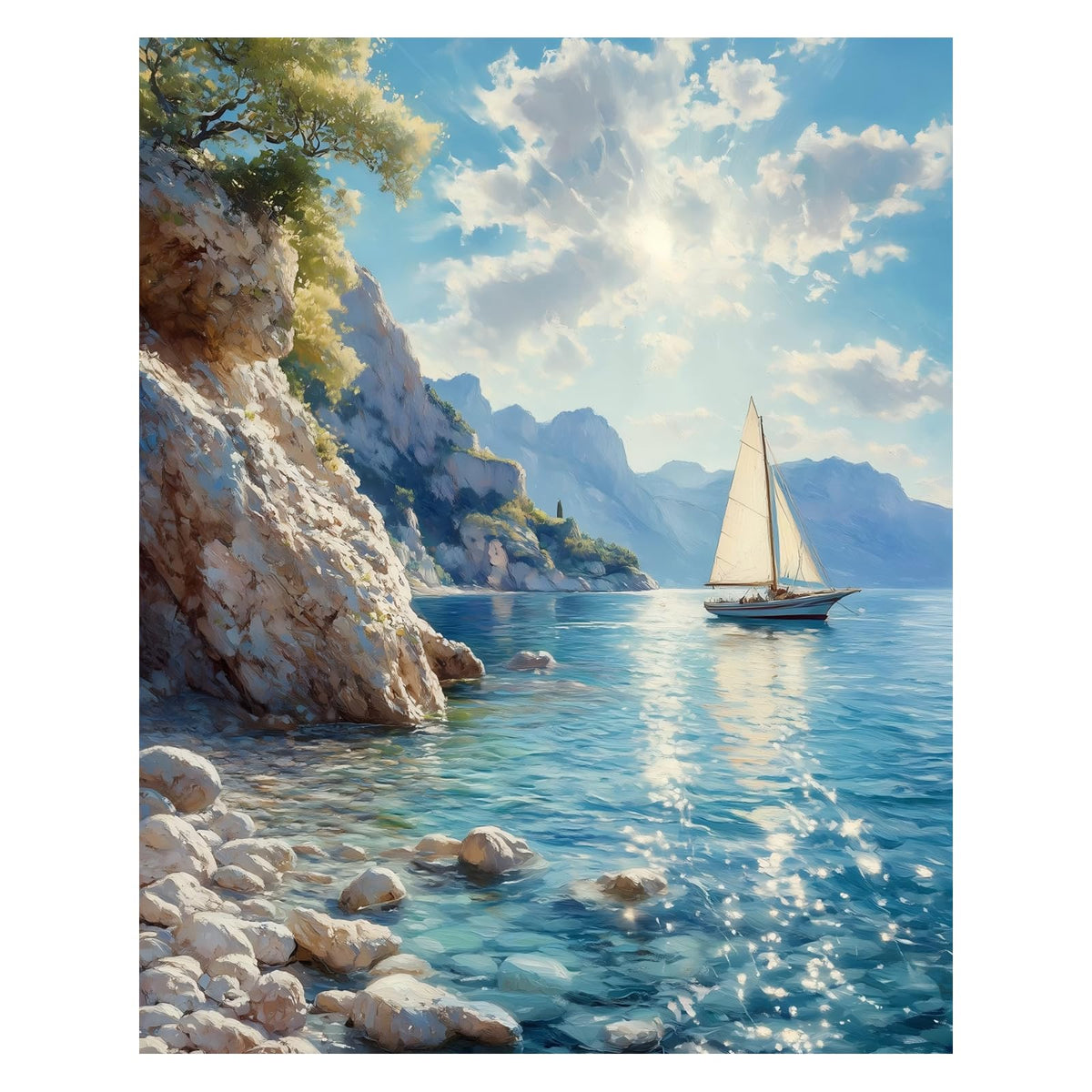 AUKELHJ Paint by Numbers Kit for Adults Beginner, Water Well, 16X20 Inch