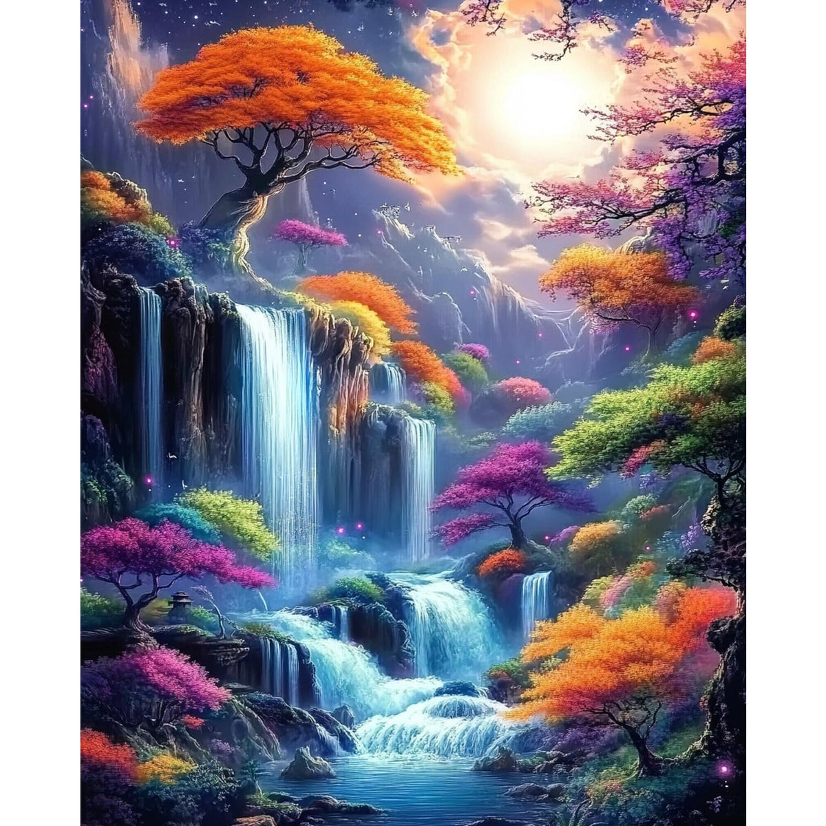 Starry Night Paint by Numbers Kit for Adults Beginner Tree Acrylic Painting Kit Adult Paint by Number Kits on Canvas DIY Painting for Beginners Art by Numbers for Gifts Home Wall Decor 16x20 Inch
