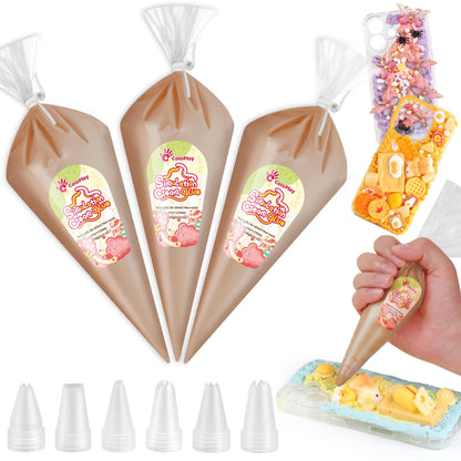 Cream Glue, 3PCS Light Purple Whipped Cream Glue Kit (Each 100g)