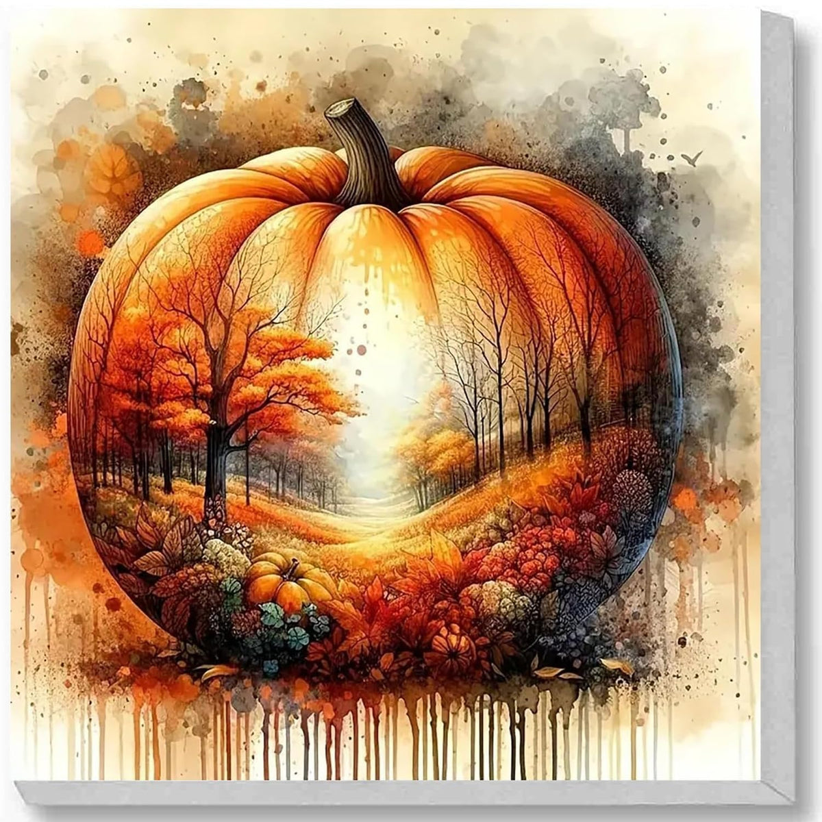 Halloween Paint by Numbers Kit for Adults,Ghost Paint by Number With Frame