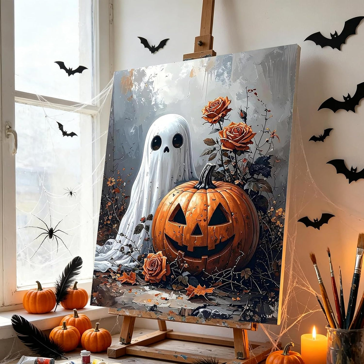 Vintage Halloween Ghost DIY Paint by Numbers Acrylic Painting 40x50cm