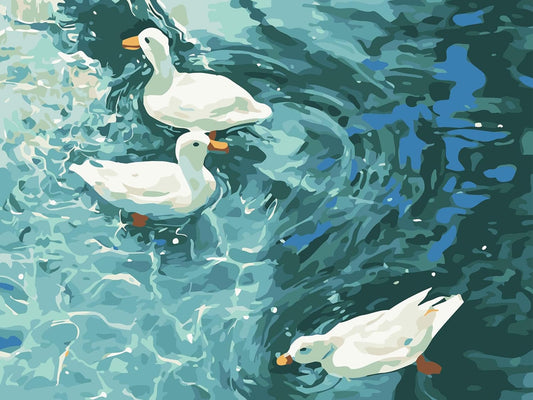 ZRIZQ Paint by Numbers Kit for Adults Beginner Animal,Duck,16x20