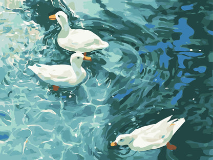 ZRIZQ Paint by Numbers Kit for Adults Beginner Animal,Duck,16x20