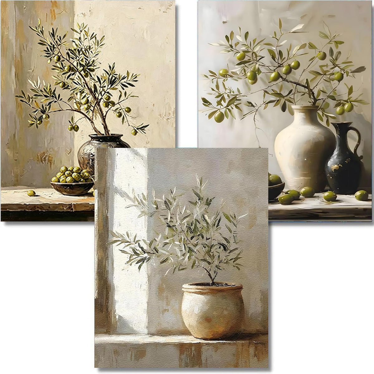 YOLENIX Olive Tree Paint by Numbers Kit for Adults Beginner (Without Frame)