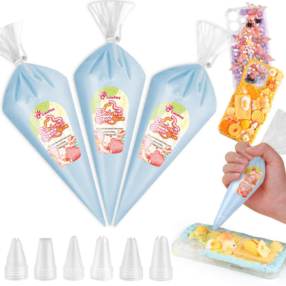 Cream Glue, 3PCS Coral Pink Whipped Cream Glue Kit (Each 100g)