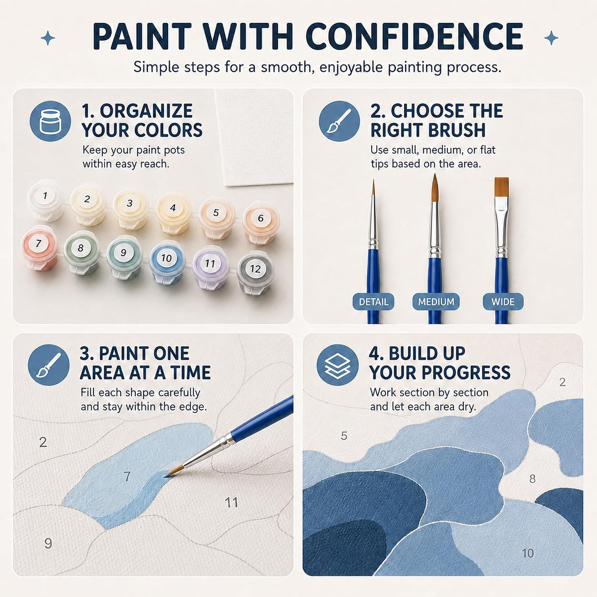 AuraDraw Paint by Numbers for Adults, Cocktail Paint by Number Kit, DIY Acrylic Painting Kit for Home Wall Decor 16x20 Inch
