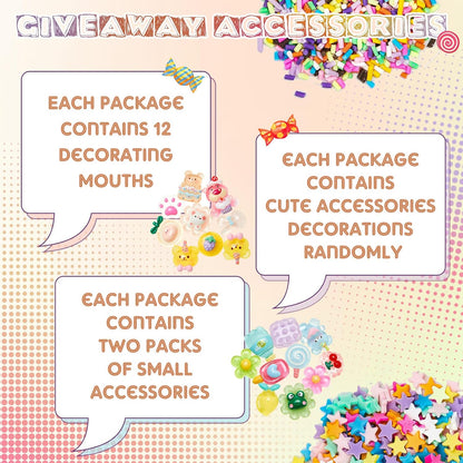 12 Pcs Whipped Cream Glue Kit with Piping Tip Decoden Charm,Lovely