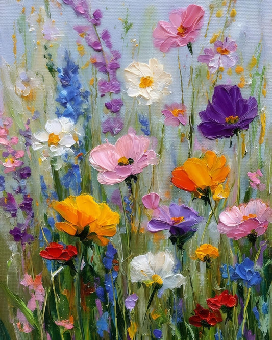 Floral Wildflower Paint by Numbers Kit for Adults Beginner 16X20 inch