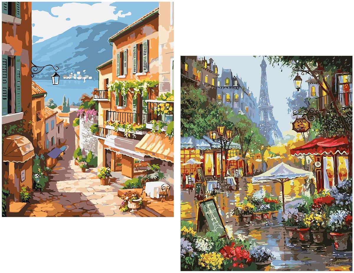 QUITEDEW Scenery Paint by Numbers Kit for Adults Beginner 16X20 Inch