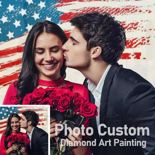 Mougins 5D Custom Diamond Art Painting, DIY Personalized Diamond Art Photo Custom Your Own Picture, Painting by Diamond Pictures Kits, Paint by Numbers for Adults