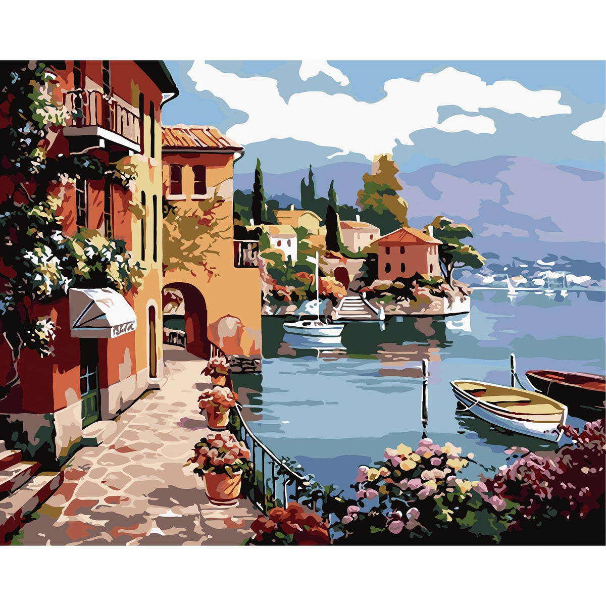 QUITEDEW Scenery Paint by Numbers Kit for Adults Beginner 16X20 Inch