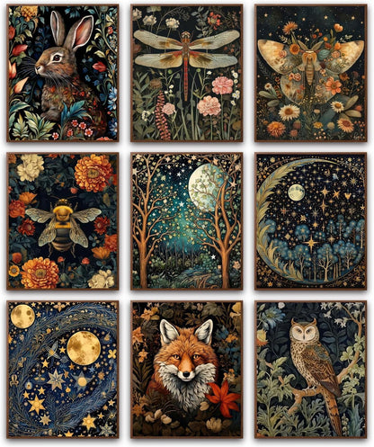 Forest Library Paint by Numbers Kit for Adults Beginner (Without Frame)