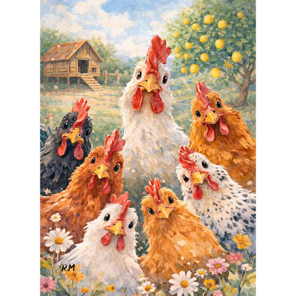Amaieuin Chicken Paint by Numbers Kit for Adults 16x20in