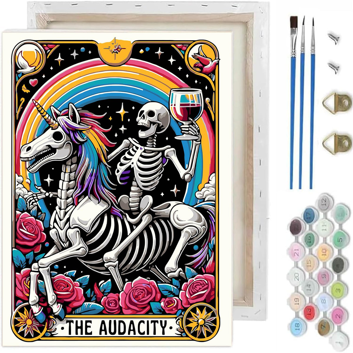 Halloween Paint by Numbers Kit for Adults,Ghost Paint by Number With Frame