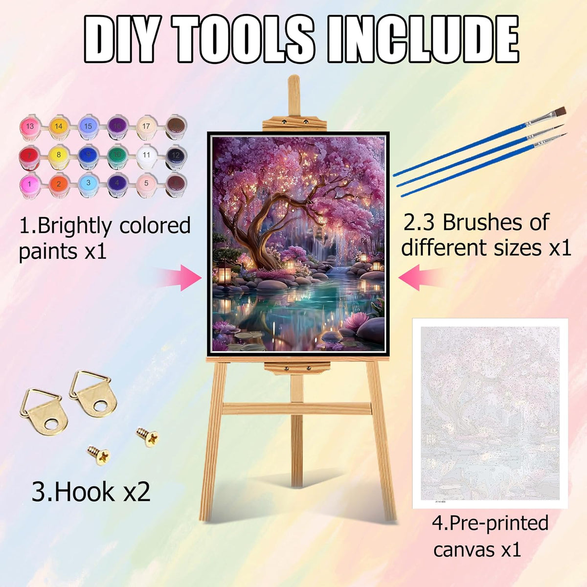 Dream Tree Paint by Numbers Kits for Adults,Paint by Number Adult 16x20inch