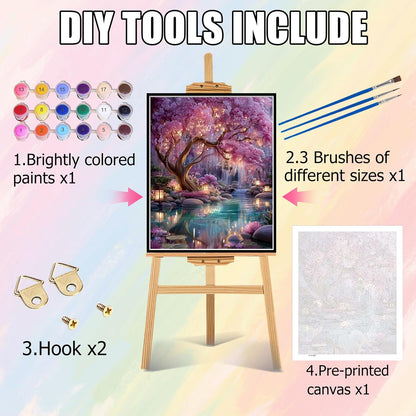Dream Tree Paint by Numbers Kits for Adults,Paint by Number Adult 16x20inch