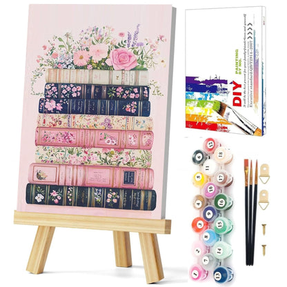 Gemozaic Framed Paint by Numbers Kit for Adults, Funny Cats Shop, 8x12 in