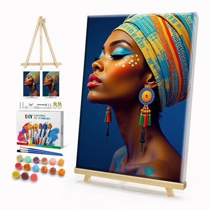 HeeBenor Framed Paint by Numbers Kit for Adults, Flowers, 8x12 Inch