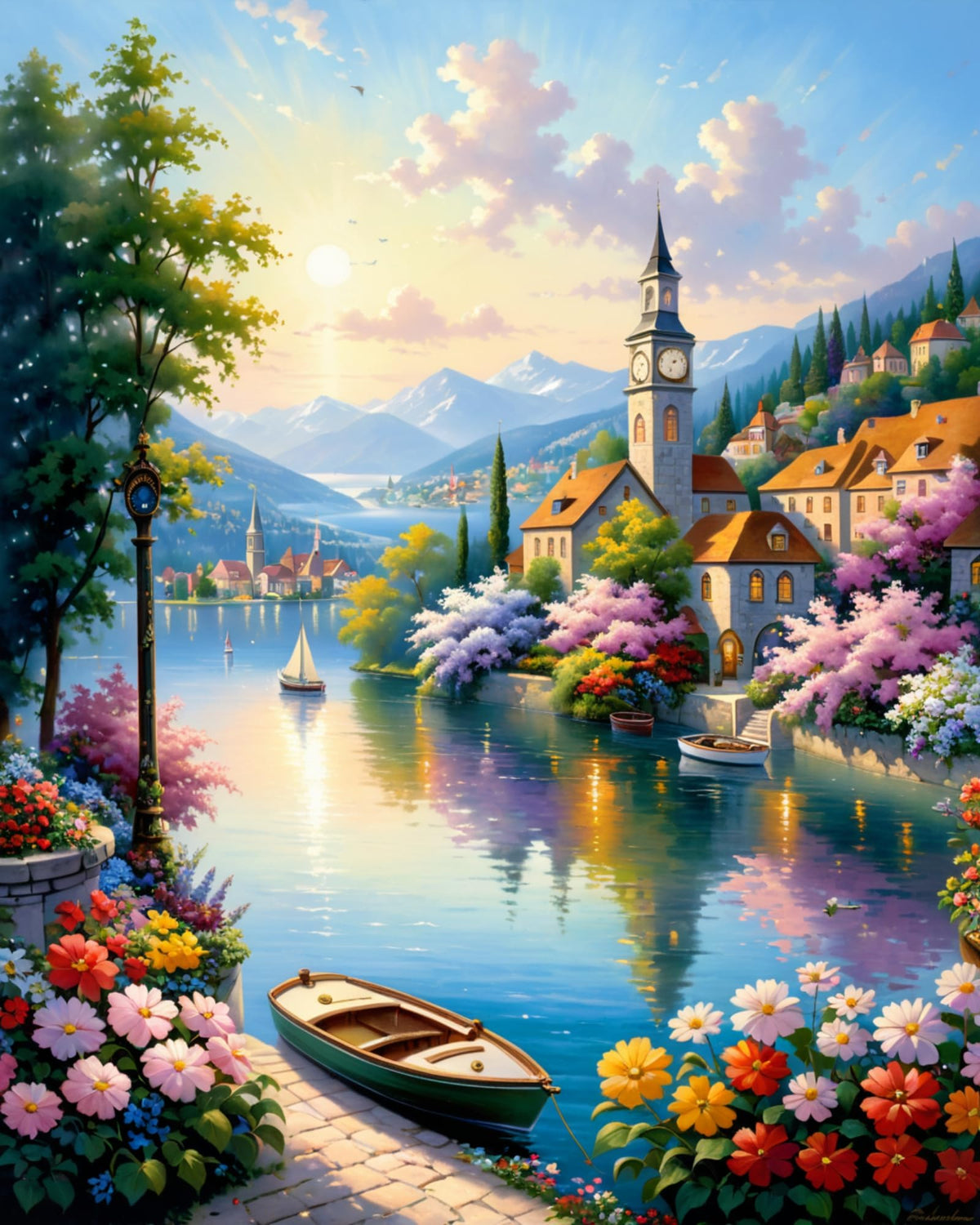 Mountain Paint By Numbers Kit For Adults Beginner Cabin Adult Paint By Number Kits On Canvas Mountain Oil Painting Kit For Beginners Adults' Paint-By-Number Kits For Gift Home Wall Decor 16x20 Inch
