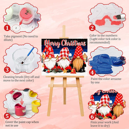 AIRDEA Christmas Paint by Numbers Kits for Adults 16x20in, Frameless