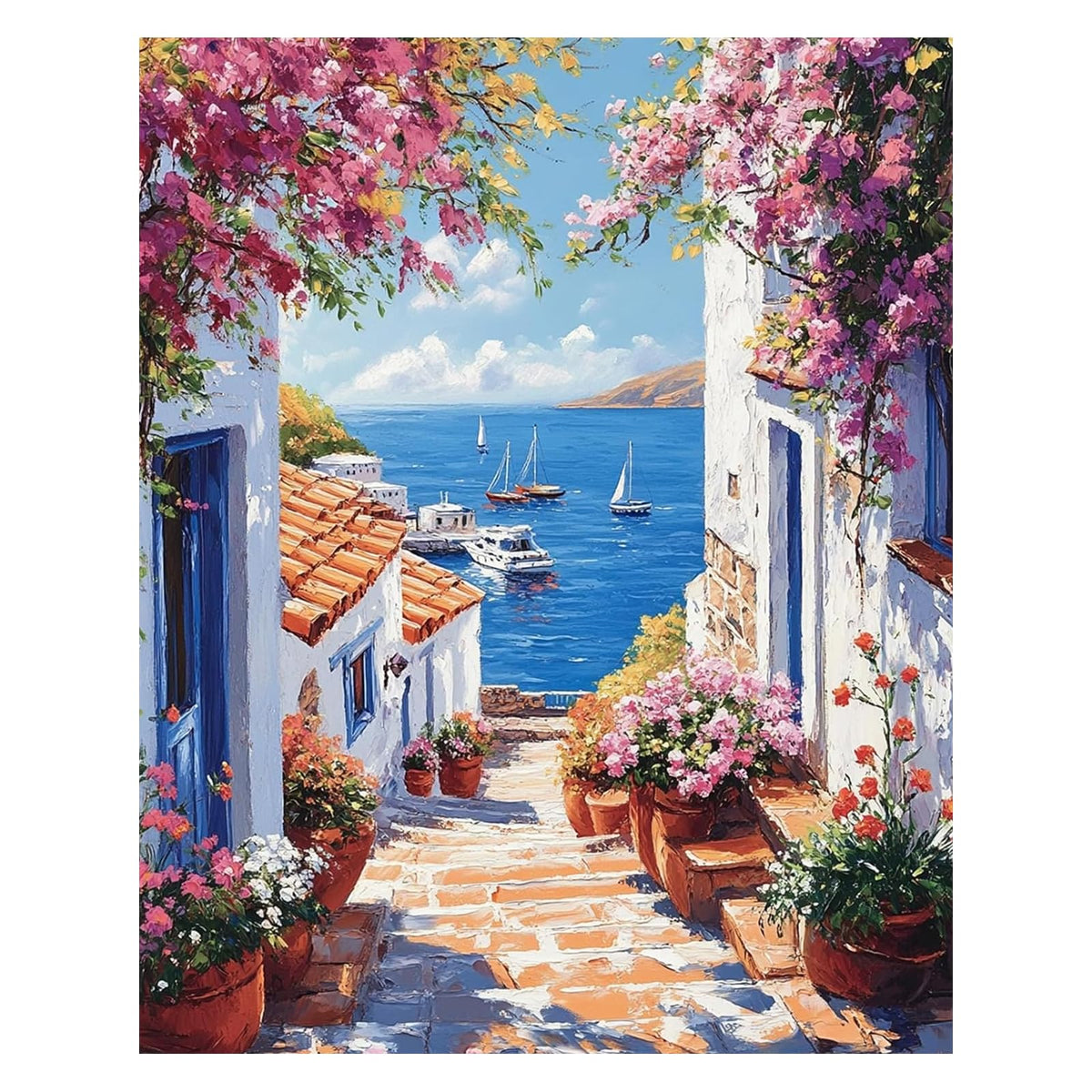AUKELHJ Paint by Numbers Kit for Adults Beginner, Water Well, 16X20 Inch