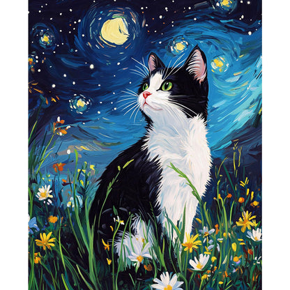 Starry Night Paint by Numbers Kit for Adults Beginner Tree Acrylic Painting Kit Adult Paint by Number Kits on Canvas DIY Painting for Beginners Art by Numbers for Gifts Home Wall Decor 16x20 Inch
