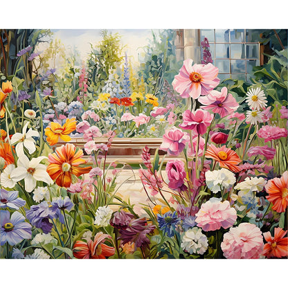 Paint by Numbers Kit for Adults, Fall Lake Cabin Number Painting Canvas Kit