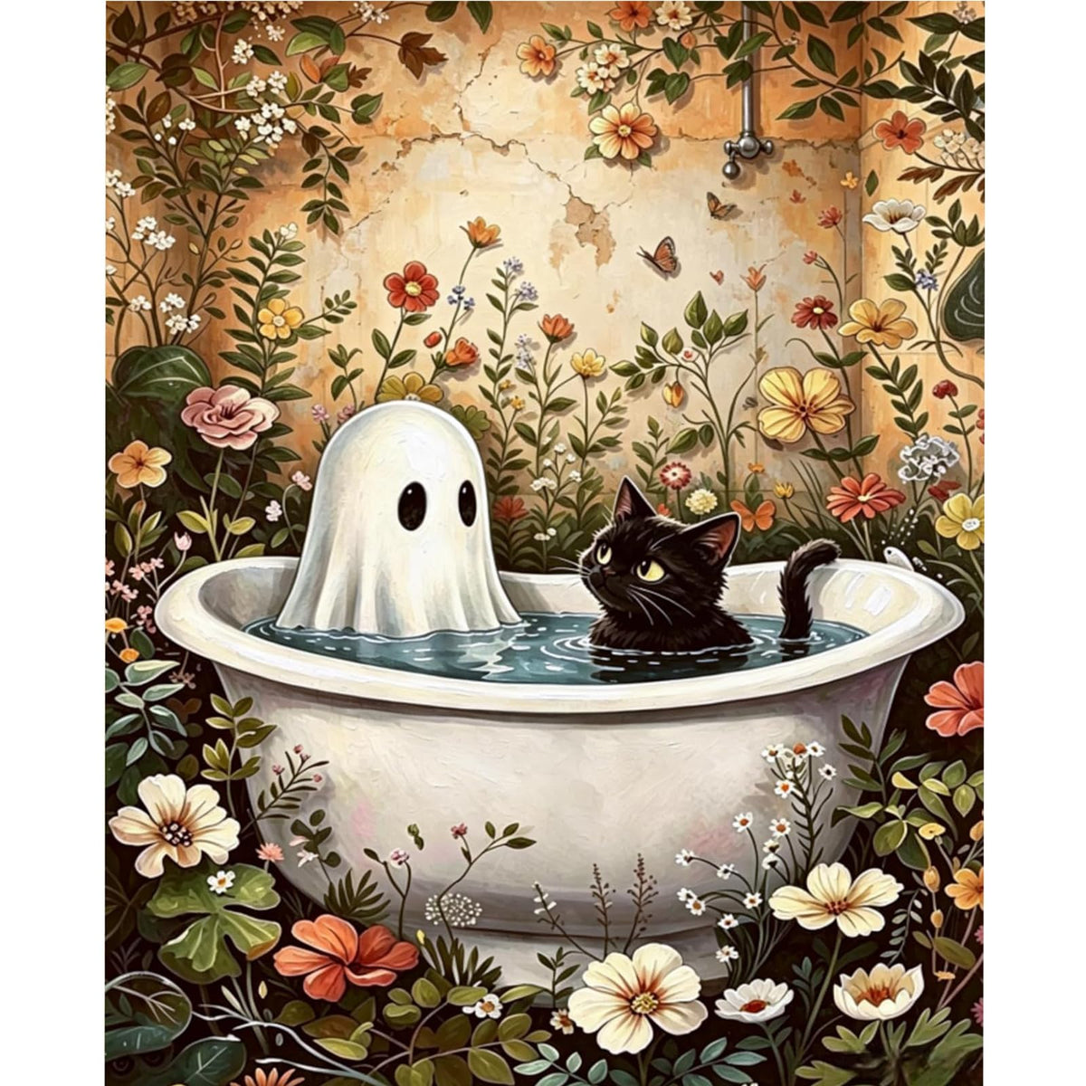 Vintage Halloween Ghost DIY Paint by Numbers Acrylic Painting 40x50cm