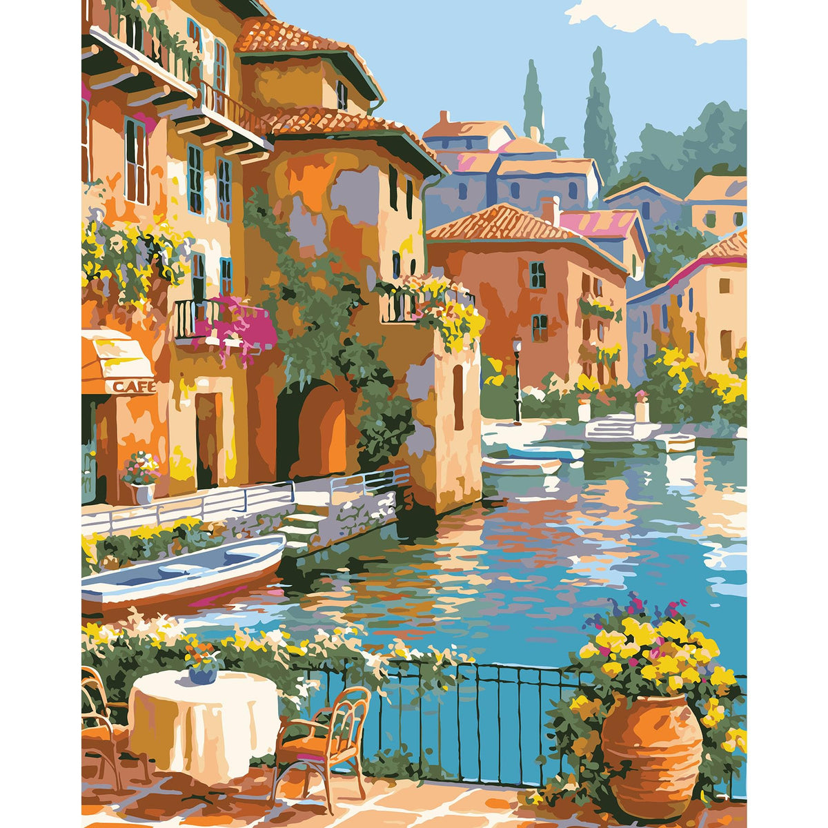 QUITEDEW Scenery Paint by Numbers Kit for Adults Beginner 16X20 Inch