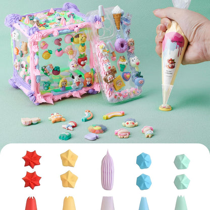 Decoden Cream Glue Clay Kit for DIY Phone Case Art Crafts,10 Colors