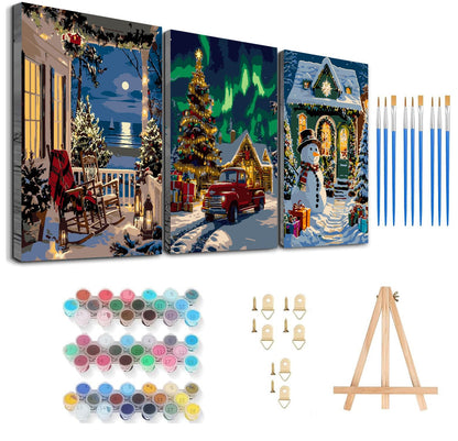Axquilon 3 Packs Tarot Framed Paint by Numbers Kit for Adults 8x10in