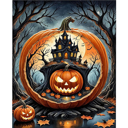 Vintage Halloween Ghost DIY Paint by Numbers Acrylic Painting 40x50cm