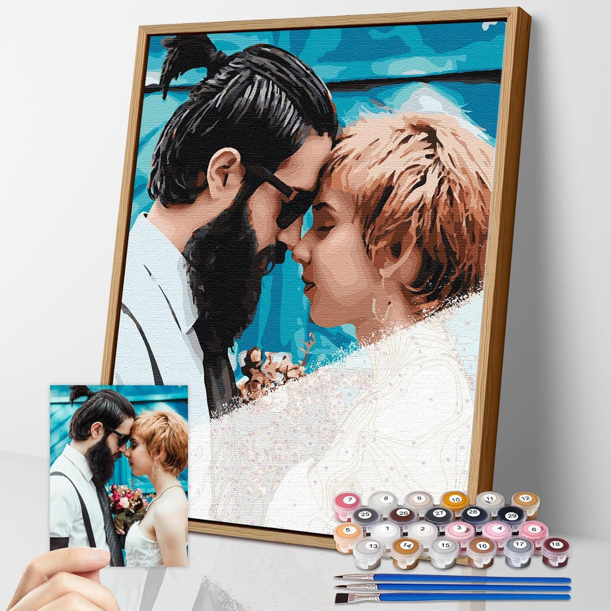 Custom Paint by Numbers Kit for Adults - Personalized DIY Canvas Art