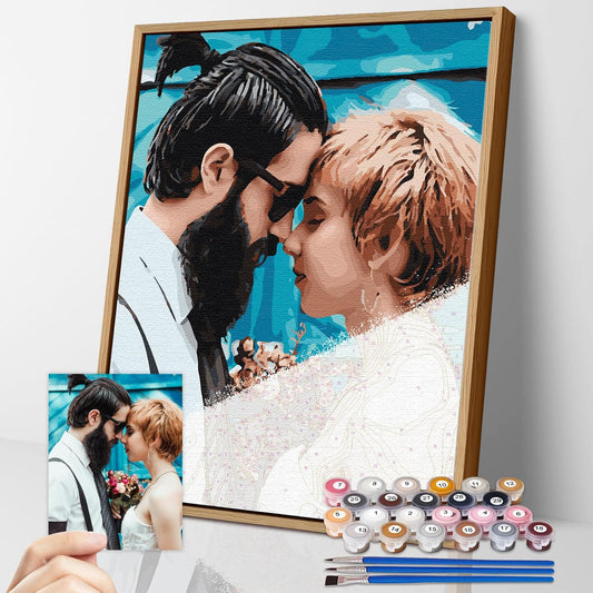 Custom Paint by Numbers Kit for Adults - Personalized DIY Canvas Art