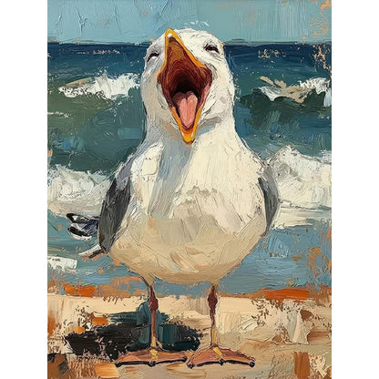 Party Duck Paint by Numbers Kit for Adults Framed Canvas, Frameworkless