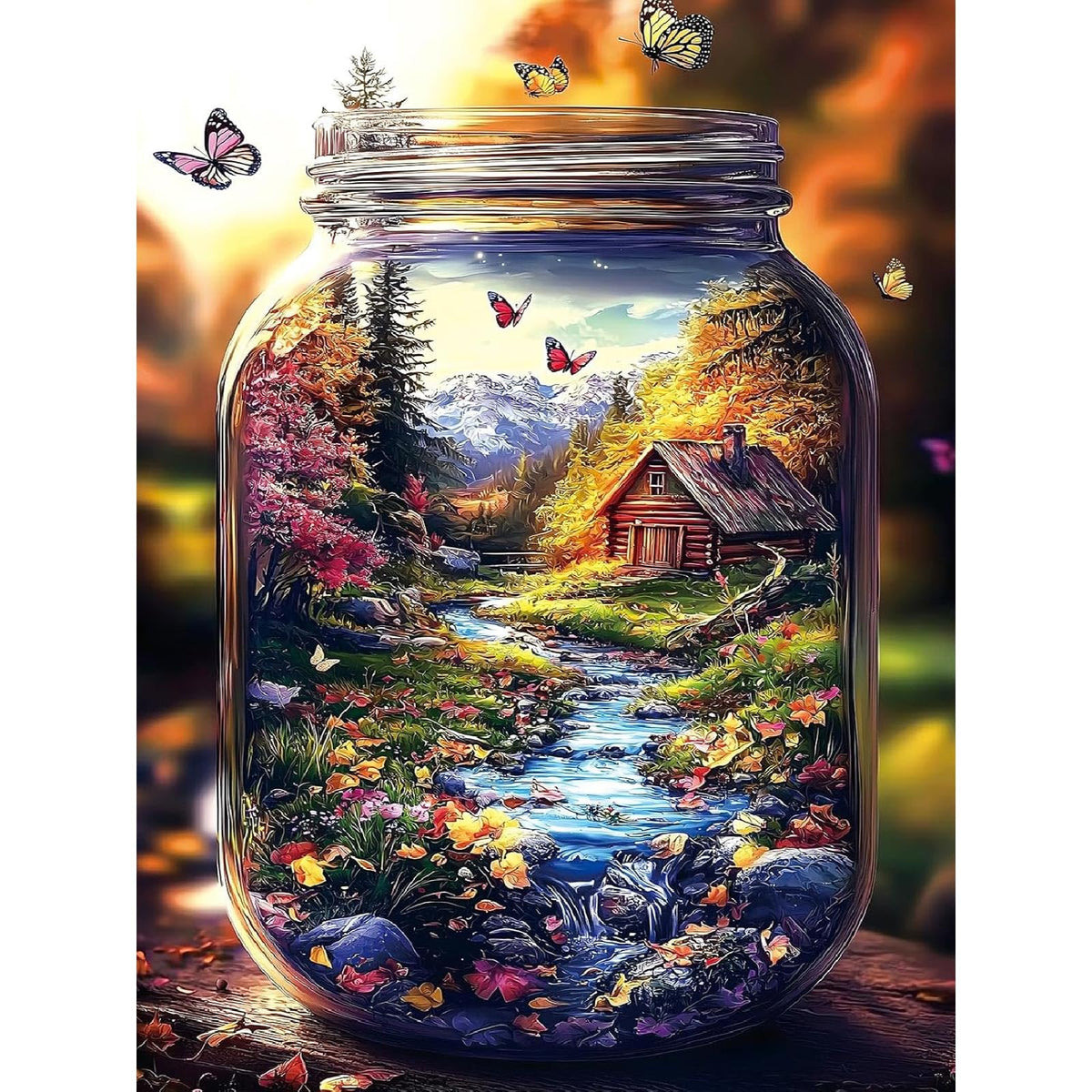 Tree Wildflowers Paint by Numbers Kit for Adults Canvas, Frameworkless