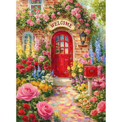 Tree Wildflowers Paint by Numbers Kit for Adults Canvas, Frameworkless