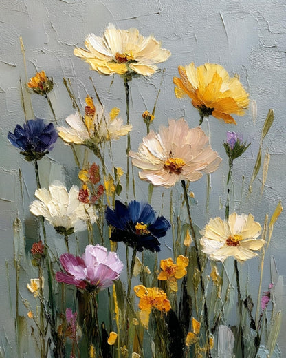 CHWGLFGG Wild Flowers Paint by Numbers Kit for Adults Beginner 16X20 inch