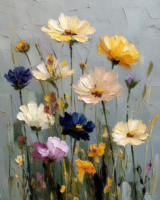 CHWGLFGG Wild Flowers Paint by Numbers Kit for Adults Beginner 16X20 inch