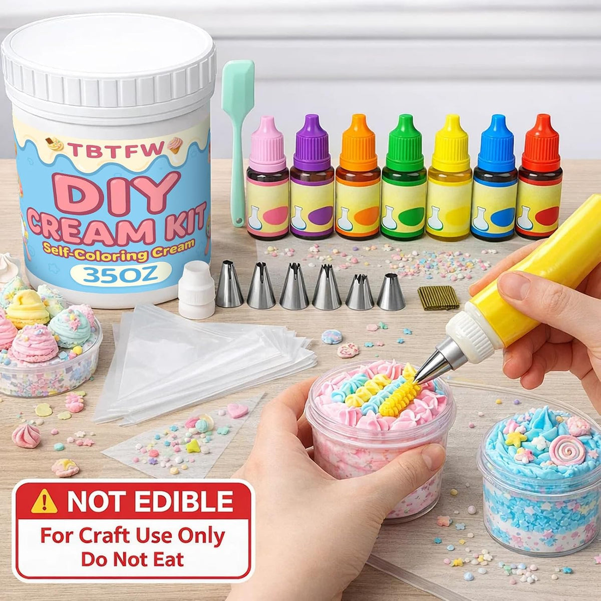 TBTFW 35oz White Whipped Cream Glue Kit,Whipped Clay for Crafts